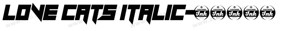 Love Cats Italic字体转换